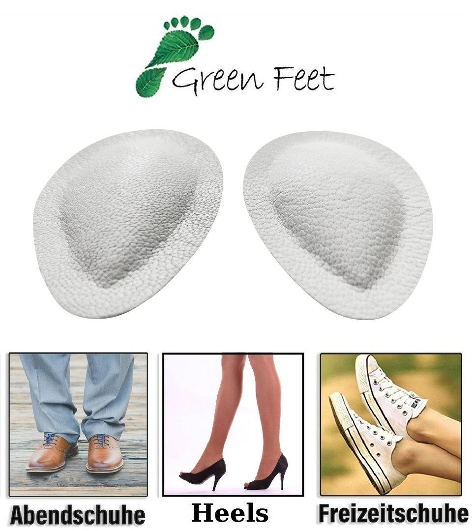 GreenFeet Tropfen-Form Pelotten Mittelfußstütze Doppelpack