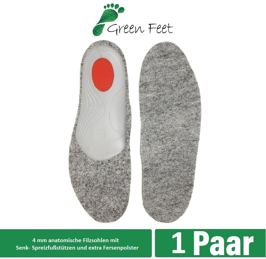 GreenFeet Basic Work & Outdoor Schuheinlagen anatomisch