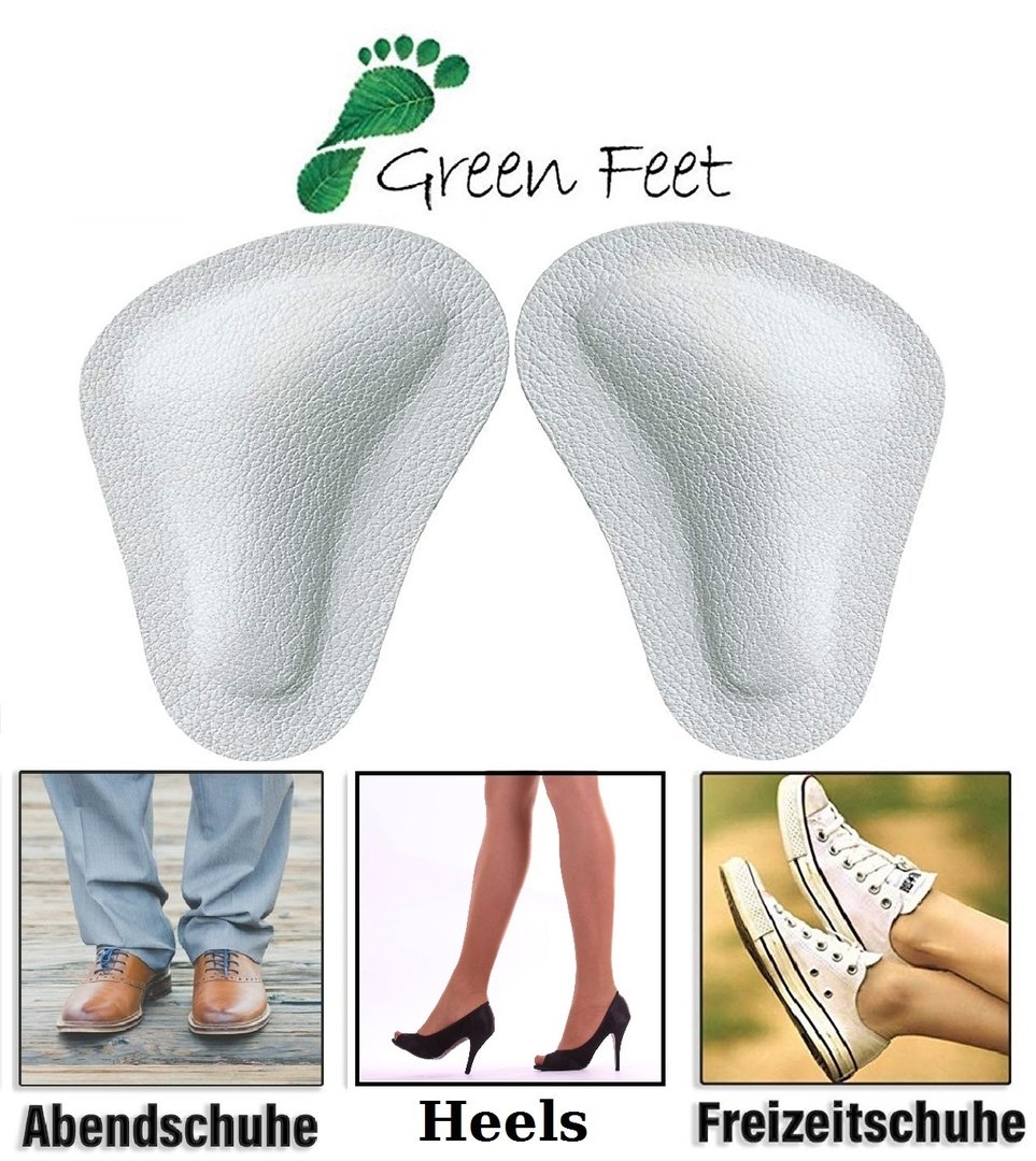 GreenFeet T-Form Pelotten Mittelfußstütze Doppelpack