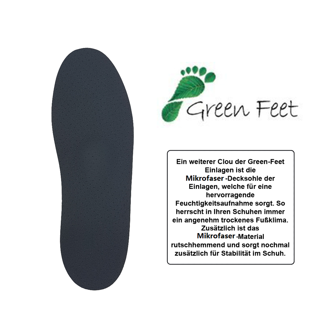 GreenFeet Thin 3mm Schuheinlagen mit 3 Gewölbehöhen